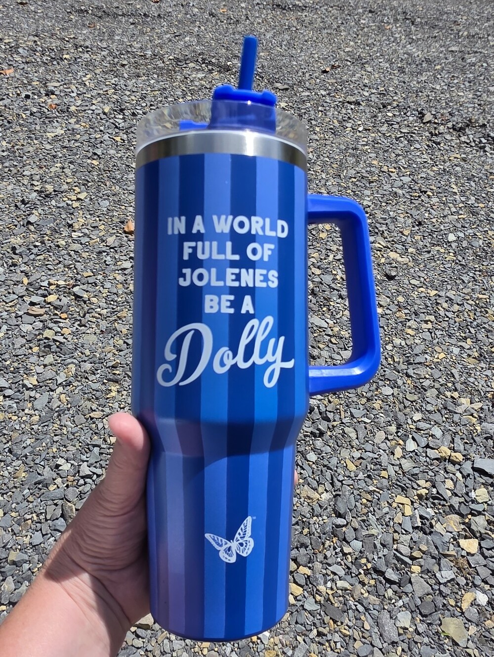 Blue 'Be a Dolly' Insulated Tumbler with Handle